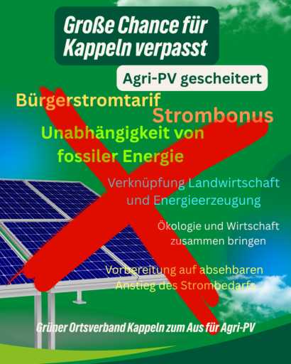 Agri PV inm Kappeln gescheitert