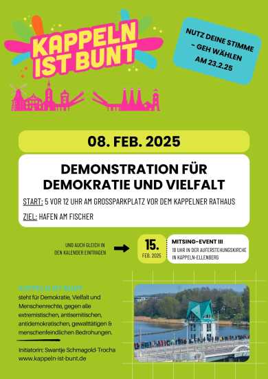 Demo Kappeln für Demoktatie und Vielfalt